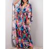 imageBsubseach Women Ethnic Print Kaftan Beach Dress Plus Size Swimsuit Cover UpColorful Painted