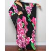imageBsubseach Women Ethnic Print Kaftan Beach Dress Plus Size Swimsuit Cover UpPink Peony
