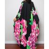 imageBsubseach Women Ethnic Print Kaftan Beach Dress Plus Size Swimsuit Cover UpPink Peony
