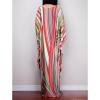 imageBsubseach Women Ethnic Print Kaftan Beach Dress Plus Size Swimsuit Cover UpRainbow Stripe