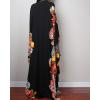 imageBsubseach Women Ethnic Print Kaftan Beach Dress Plus Size Swimsuit Cover UpRed Peony