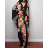 imageBsubseach Women Ethnic Print Kaftan Beach Dress Plus Size Swimsuit Cover UpRed Peony