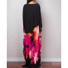 imageBsubseach Women Ethnic Print Kaftan Beach Dress Plus Size Swimsuit Cover UpRose Orange