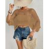 imageBsubseach Womens Bathing Suit Cover Up for Beachwear Vacation Bikini Crochet Coverup TopCamel