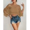imageBsubseach Womens Bathing Suit Cover Up for Beachwear Vacation Bikini Crochet Coverup TopCamel