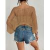 imageBsubseach Womens Bathing Suit Cover Up for Beachwear Vacation Bikini Crochet Coverup TopCamel
