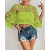 imageBsubseach Womens Bathing Suit Cover Up for Beachwear Vacation Bikini Crochet Coverup TopGreen