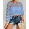 imageBsubseach Womens Bathing Suit Cover Up for Beachwear Vacation Bikini Crochet Coverup TopSky Blue