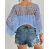 imageBsubseach Womens Bathing Suit Cover Up for Beachwear Vacation Bikini Crochet Coverup TopSky Blue