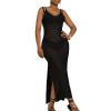imageBsubseach Beach Cover Ups for Women 2024 Crochet Beach Cover Up Hollow Out Pool Cover Ups for WomenBlack