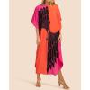 imageBsubseach Colorful Kaftan Dresses for Women Long Bathing Suit Cover Ups Maxi Beach Coverups CaftanKorange Black