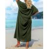 imageBsubseach Gold Embroidery Long Kaftan Dresses V Neck Caftan Dress Beach Cover Ups for Women EmbroideryWarmy Green