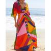 imageBsubseach Kaftan Dresses for Women Bathing Suit Cover Up Beach Caftan with Drawstring