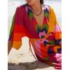 imageBsubseach Kaftan Dresses for Women Bathing Suit Cover Up Beach Caftan with Drawstring