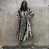 imageBsubseach Kaftan Dresses for Women Kaftan Cover Ups Swimwear Plus Size Tie Dye Kaftans Maxi Dress Long Beach Cover UpAblack