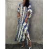 imageBsubseach Kaftan Dresses for Women Kaftan Cover Ups Swimwear Plus Size Tie Dye Kaftans Maxi Dress Long Beach Cover UpAblue