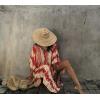 imageBsubseach Kaftan Dresses for Women Kaftan Cover Ups Swimwear Plus Size Tie Dye Kaftans Maxi Dress Long Beach Cover UpAred