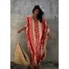 imageBsubseach Kaftan Dresses for Women Kaftan Cover Ups Swimwear Plus Size Tie Dye Kaftans Maxi Dress Long Beach Cover UpAred