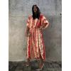 imageBsubseach Kaftan Dresses for Women Kaftan Cover Ups Swimwear Plus Size Tie Dye Kaftans Maxi Dress Long Beach Cover UpAred
