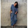 imageBsubseach Kaftan Dresses for Women Kaftan Cover Ups Swimwear Plus Size Tie Dye Kaftans Maxi Dress Long Beach Cover UpBlueBeige