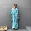 imageBsubseach Kaftan Dresses for Women Kaftan Cover Ups Swimwear Plus Size Tie Dye Kaftans Maxi Dress Long Beach Cover UpC Bluegreen