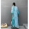 imageBsubseach Kaftan Dresses for Women Kaftan Cover Ups Swimwear Plus Size Tie Dye Kaftans Maxi Dress Long Beach Cover UpC Bluegreen