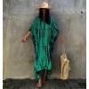 imageBsubseach Kaftan Dresses for Women Kaftan Cover Ups Swimwear Plus Size Tie Dye Kaftans Maxi Dress Long Beach Cover UpC Green Black
