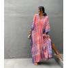 imageBsubseach Kaftan Dresses for Women Kaftan Cover Ups Swimwear Plus Size Tie Dye Kaftans Maxi Dress Long Beach Cover UpC Pinkpurple