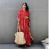 imageBsubseach Kaftan Dresses for Women Kaftan Cover Ups Swimwear Plus Size Tie Dye Kaftans Maxi Dress Long Beach Cover UpC Red