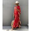 imageBsubseach Kaftan Dresses for Women Kaftan Cover Ups Swimwear Plus Size Tie Dye Kaftans Maxi Dress Long Beach Cover UpC Red
