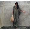 imageBsubseach Kaftan Dresses for Women Kaftan Cover Ups Swimwear Plus Size Tie Dye Kaftans Maxi Dress Long Beach Cover UpCarmy Green