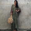 imageBsubseach Kaftan Dresses for Women Kaftan Cover Ups Swimwear Plus Size Tie Dye Kaftans Maxi Dress Long Beach Cover UpCarmy Green