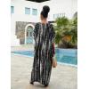 imageBsubseach Kaftan Dresses for Women Kaftan Cover Ups Swimwear Plus Size Tie Dye Kaftans Maxi Dress Long Beach Cover UpCblack