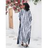 imageBsubseach Kaftan Dresses for Women Kaftan Cover Ups Swimwear Plus Size Tie Dye Kaftans Maxi Dress Long Beach Cover UpCblack White