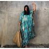 imageBsubseach Kaftan Dresses for Women Kaftan Cover Ups Swimwear Plus Size Tie Dye Kaftans Maxi Dress Long Beach Cover UpCblue Print