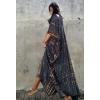 imageBsubseach Kaftan Dresses for Women Kaftan Cover Ups Swimwear Plus Size Tie Dye Kaftans Maxi Dress Long Beach Cover UpCdark Grey