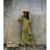 imageBsubseach Kaftan Dresses for Women Kaftan Cover Ups Swimwear Plus Size Tie Dye Kaftans Maxi Dress Long Beach Cover UpCgreen