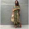 imageBsubseach Kaftan Dresses for Women Kaftan Cover Ups Swimwear Plus Size Tie Dye Kaftans Maxi Dress Long Beach Cover UpClight Army Green