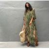 imageBsubseach Kaftan Dresses for Women Kaftan Cover Ups Swimwear Plus Size Tie Dye Kaftans Maxi Dress Long Beach Cover UpClight Army Green