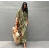 imageBsubseach Kaftan Dresses for Women Kaftan Cover Ups Swimwear Plus Size Tie Dye Kaftans Maxi Dress Long Beach Cover UpClight Army Green