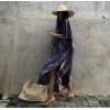 imageBsubseach Kaftan Dresses for Women Kaftan Cover Ups Swimwear Plus Size Tie Dye Kaftans Maxi Dress Long Beach Cover UpCnavy