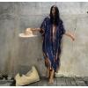 imageBsubseach Kaftan Dresses for Women Kaftan Cover Ups Swimwear Plus Size Tie Dye Kaftans Maxi Dress Long Beach Cover UpCnavy