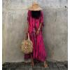 imageBsubseach Kaftan Dresses for Women Kaftan Cover Ups Swimwear Plus Size Tie Dye Kaftans Maxi Dress Long Beach Cover UpCrose