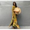 imageBsubseach Kaftan Dresses for Women Kaftan Cover Ups Swimwear Plus Size Tie Dye Kaftans Maxi Dress Long Beach Cover UpCyellow Green