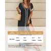 imageBsubseach Kaftan Dresses for Women Swimsuit Coverup Beach Caftans Cover Ups for Swimwear Loungewear Bird EmbroideryYblack