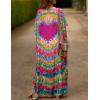 imageBsubseach Plus Size Kaftan Dresses Bathing Suit Cover Up Caftans for Women Beach Robe Pink