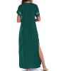 imageBsubseach Swimsuit Cover Ups Embroidery V Neck Short Sleeve Swim Cover Up for Women Kaftan DressesWgreen Embroidery