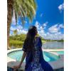 imageBsubseach Swimsuit Cover Ups Embroidery V Neck Short Sleeve Swim Cover Up for Women Kaftan DressesWnavy Embroidery