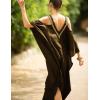 imageBsubseach Turkish Cold Shoulder Kaftan Dresses Swimsuit Cover Up Maxi Dress Beach Cover UpsCbrown