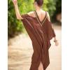 imageBsubseach Turkish Cold Shoulder Kaftan Dresses Swimsuit Cover Up Maxi Dress Beach Cover UpsCred